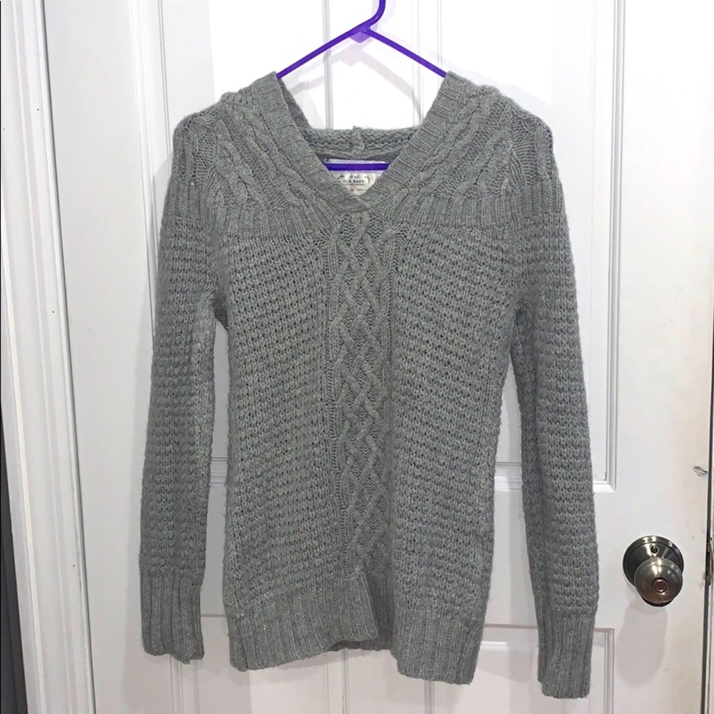 Old Navy: grey sweater with a hood
